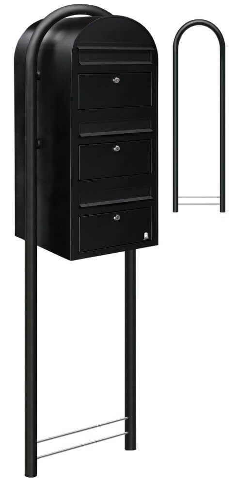 Briefkasten Trio 9005 Strukturiertes Schwarz Bobi 6417237015310