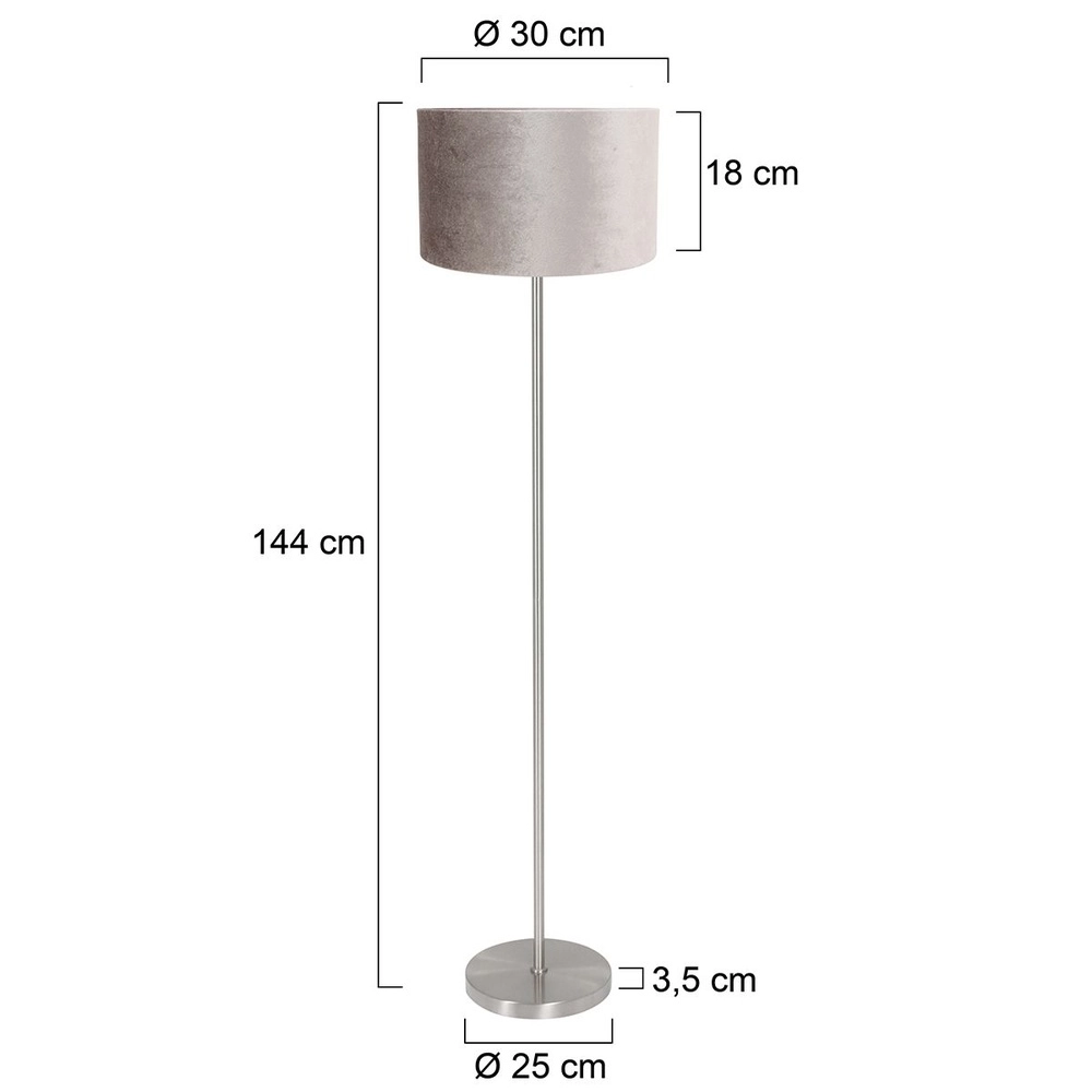 Stehlampe Noor mit grauer Kapuze Steinhauer 8712746182248