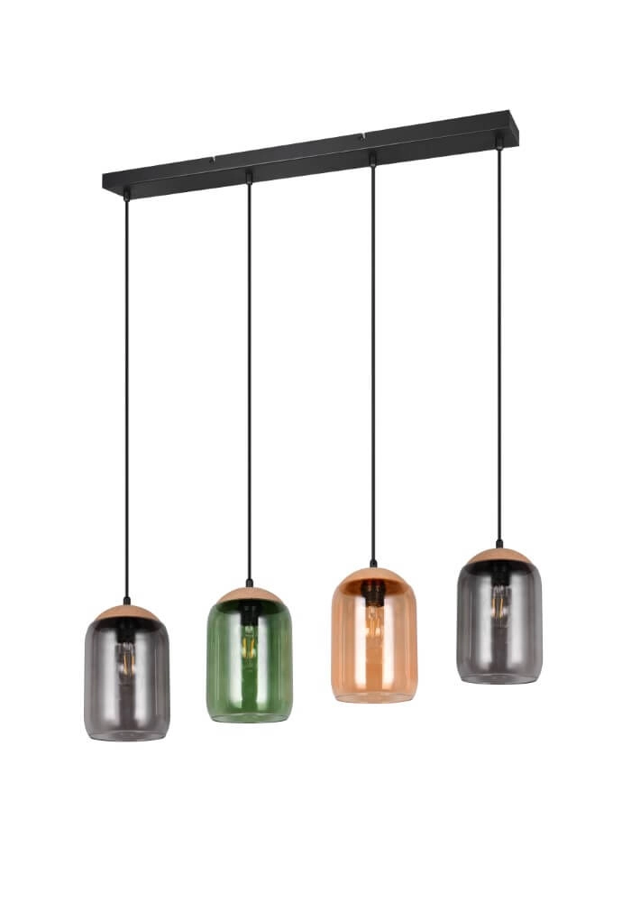 Esstischlampe aus Glas Cork 4-Licht Trio 4017807622997