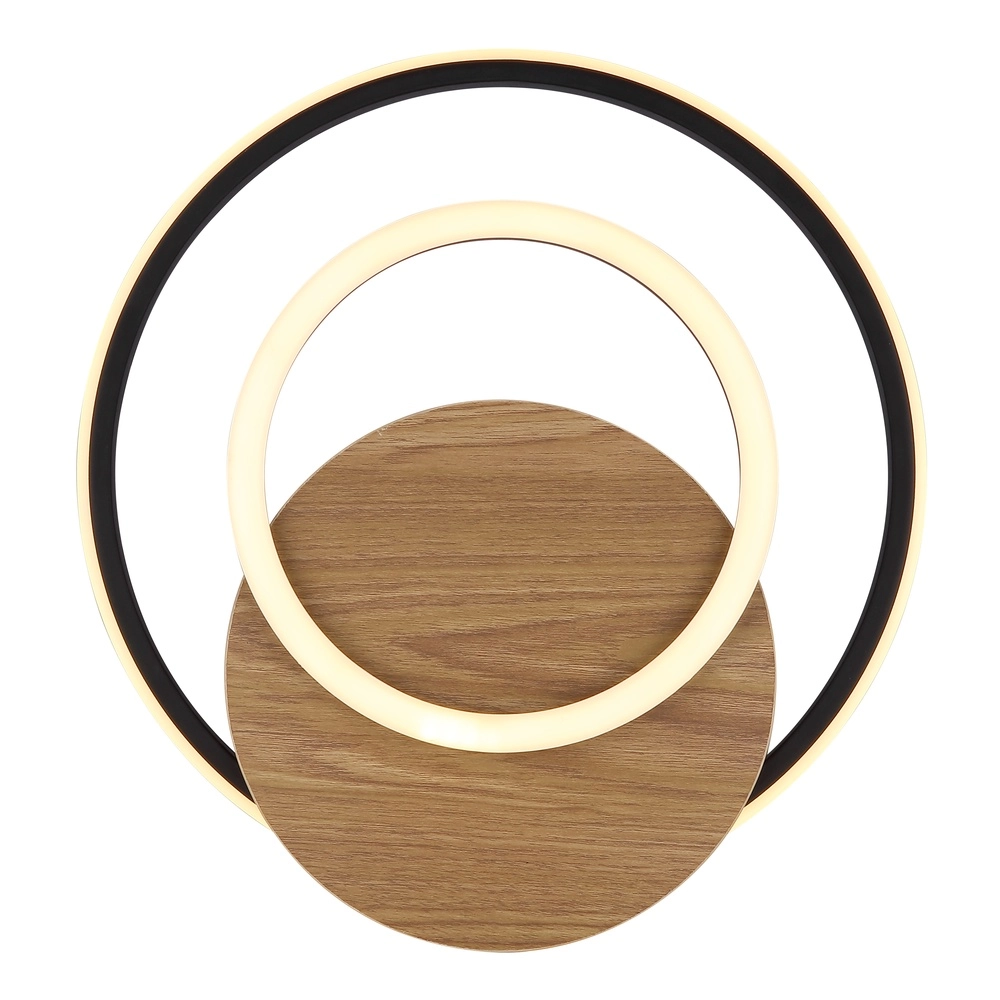 Design-Deckenlampe Julio Schwarz mit Holz Globo 9007371471386