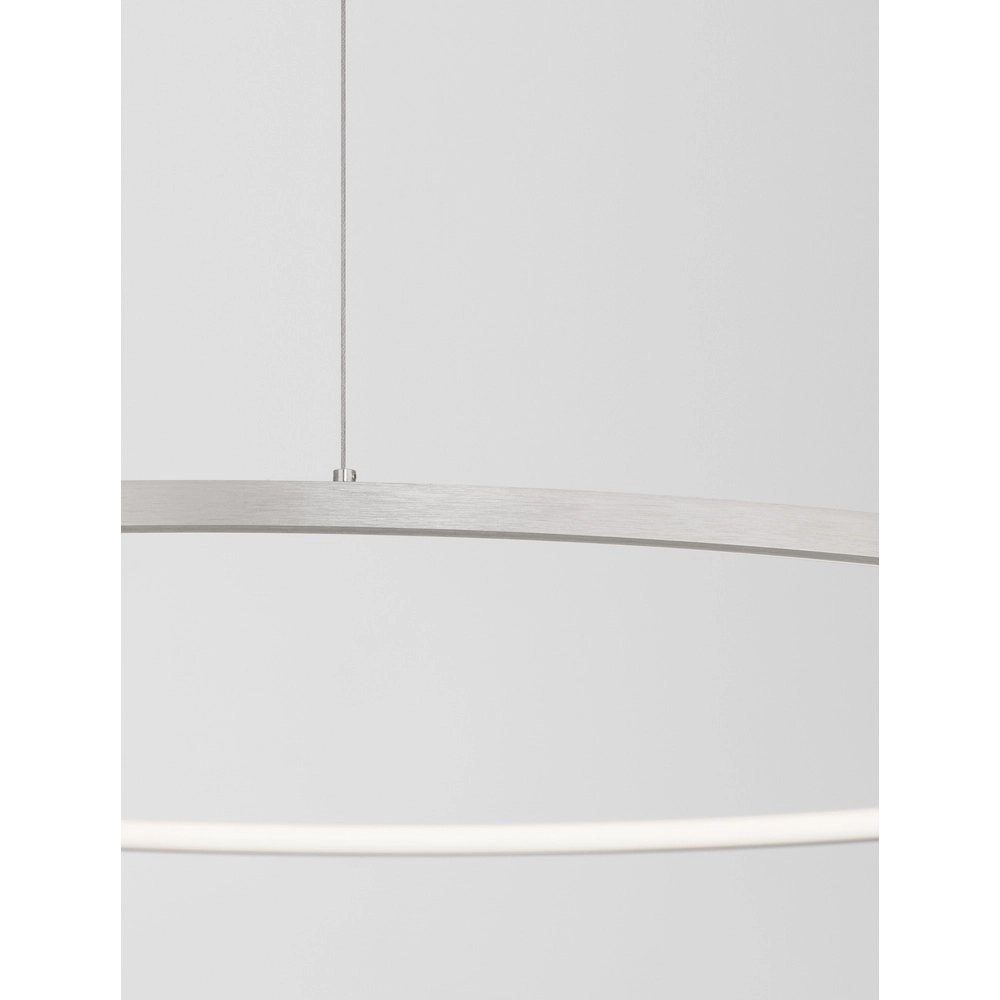 Runde Pendelleuchte Tarquin silbergrau Ø 100cm Lyora 5212017438362