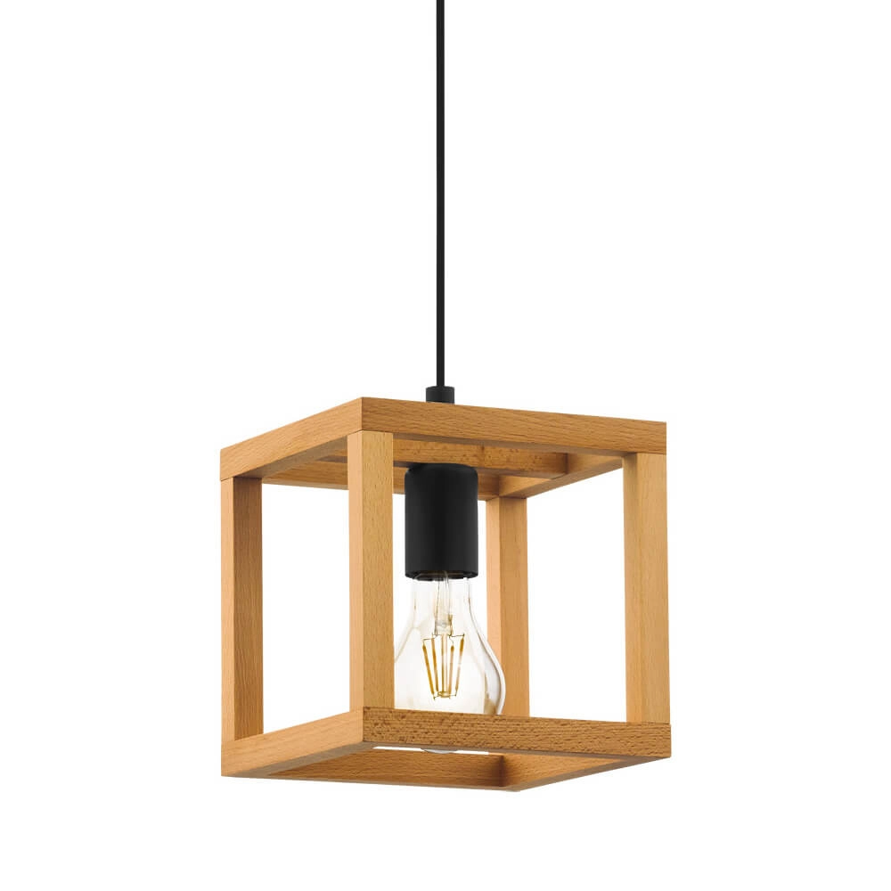 Hängelampe aus Holz Blackcrown 1