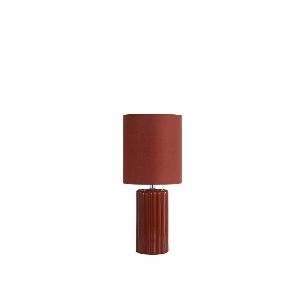 Orange Tischleuchte Groove Keramik Searchlight 5053423274096