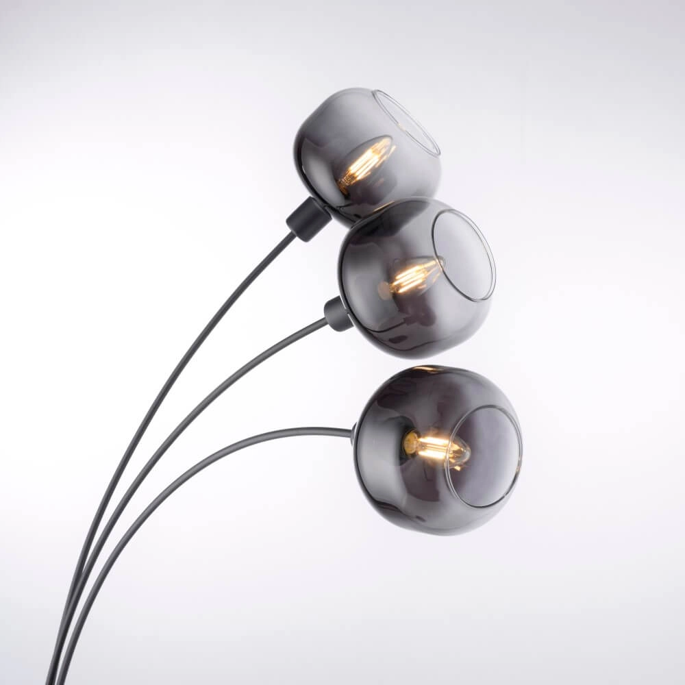 Schwarze Stehlampe Zea 3-flammig Just Light 4043689993764