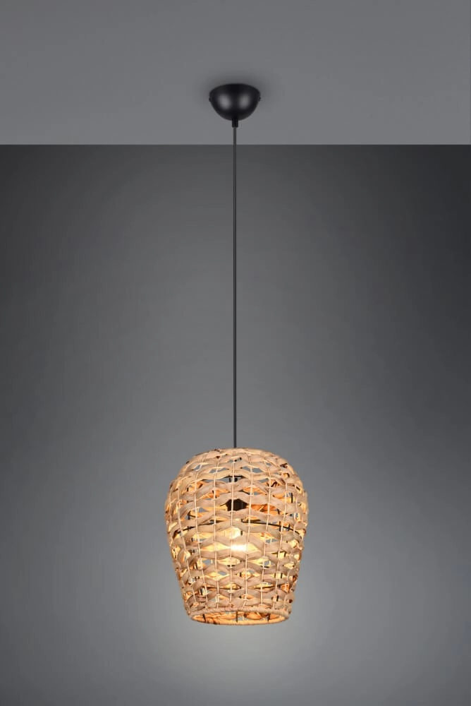 Country Pendelleuchte Jean Ø 29cm Rattan Trio 4017807637670