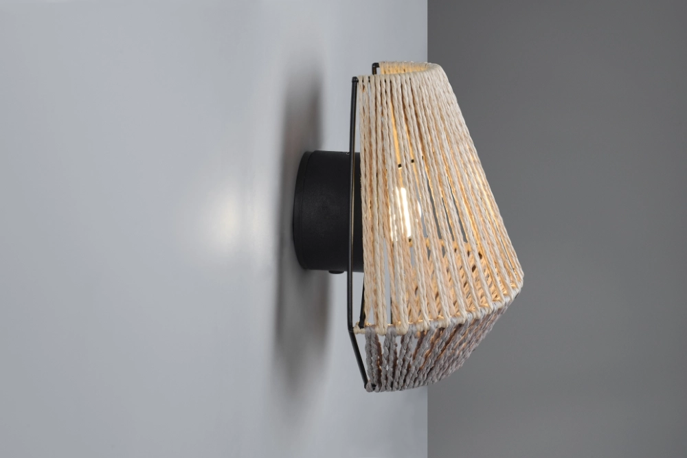 Rattan-Wandleuchte Lira Wiederaufladbar Trio 4017807643183