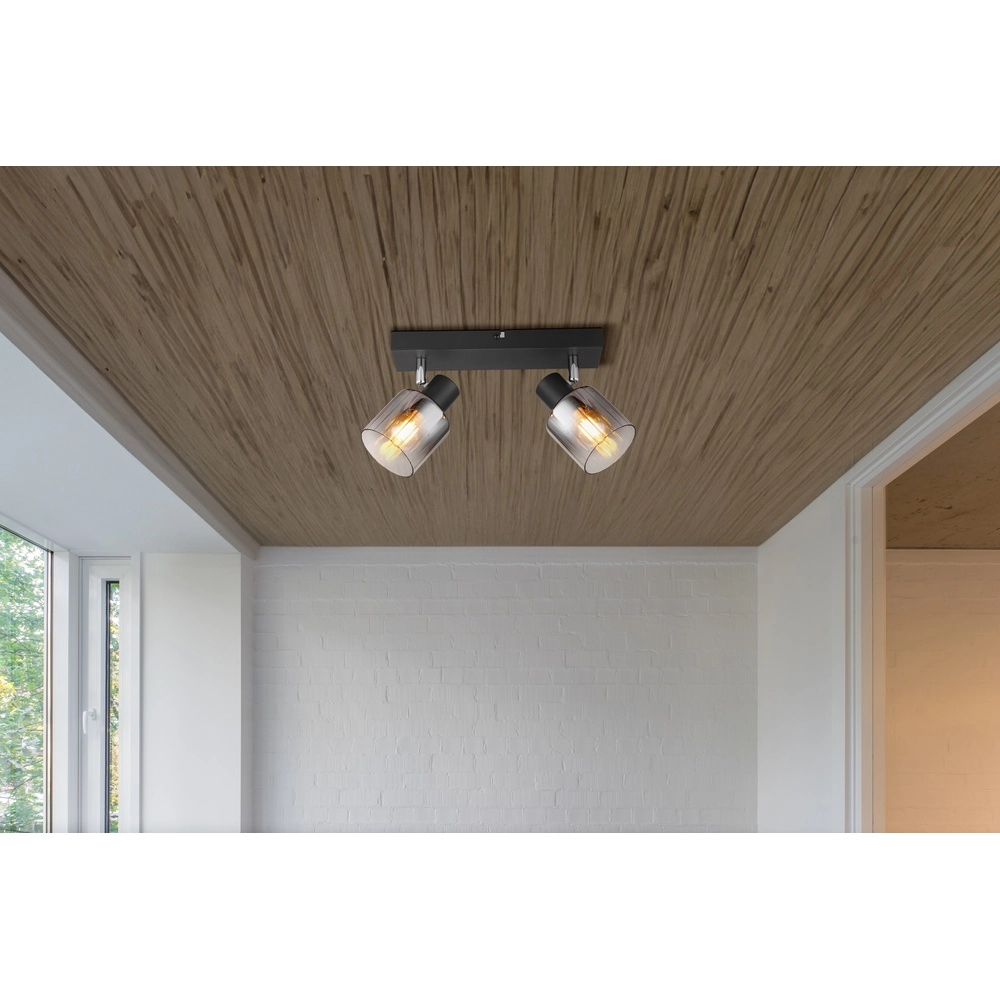 Deckenlampe Jack 2-Licht Schwarz Globo 9007371516834