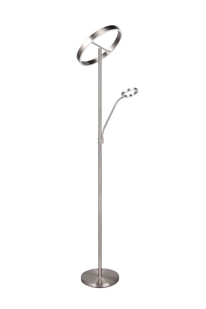 Design-Leselampe Willis Edelstahl – 180 cm Trio 4017807618129