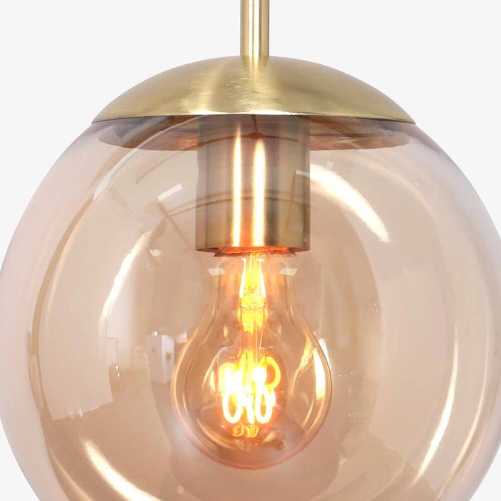 Hängelampe aus goldenem Glas Bolique Ø 25cm Steinhauer 8712746166378