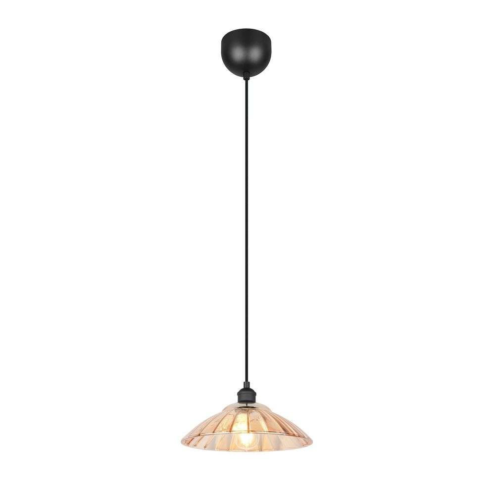 Klassische Pendellampe Eluna Schwarz Trio 4017807682489