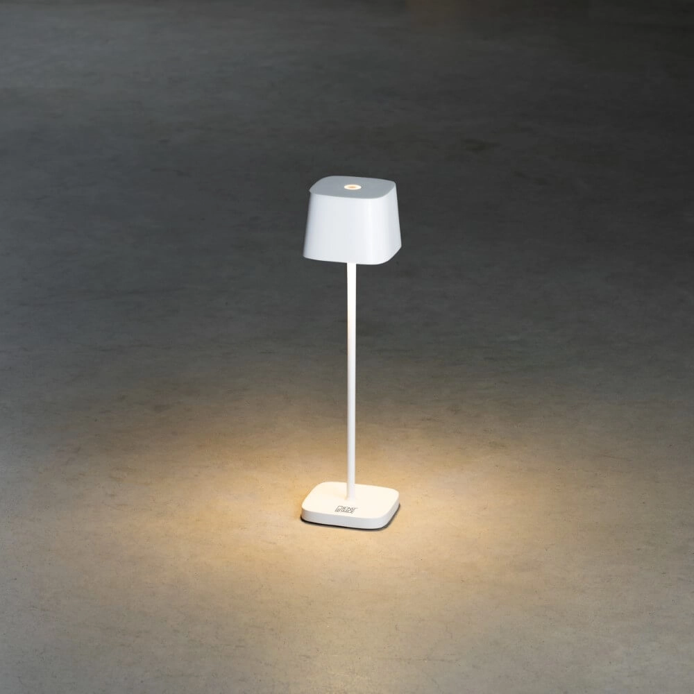 Kabellose Tischleuchte Capri mini Weiß KonstSmide 7318307829259