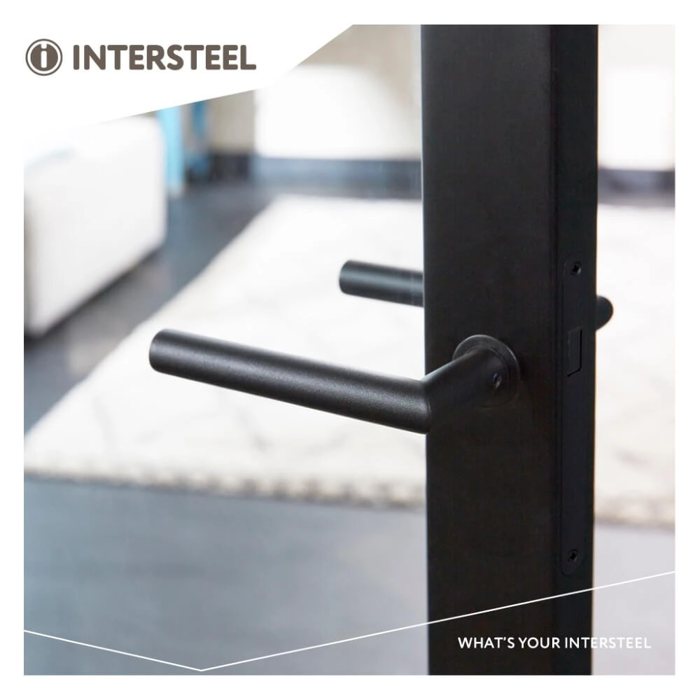 Fester Türgriff Jura kleine Rosette schwarz Intersteel 8714186518809