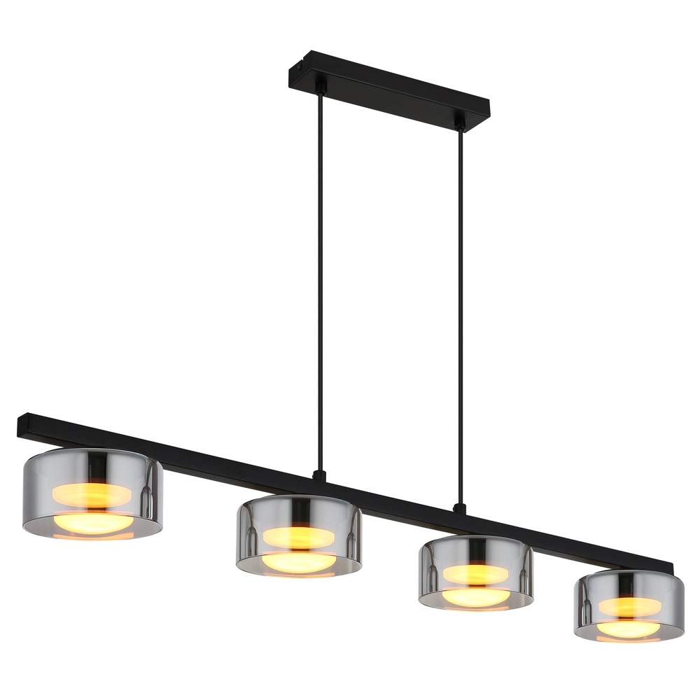 Design-Pendellampe Higgins 4-Licht Schwarz