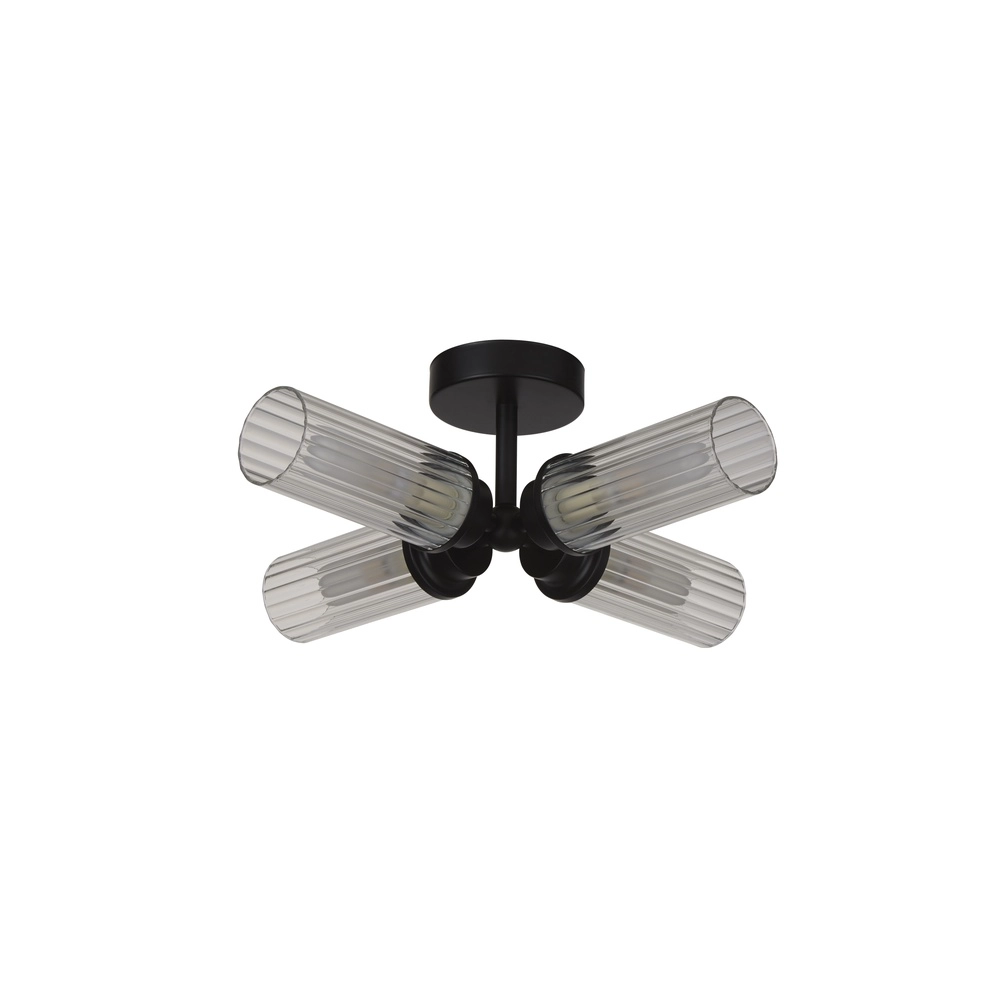 4-flammige Deckenleuchte Imperial schwarz Searchlight 5053423299259
