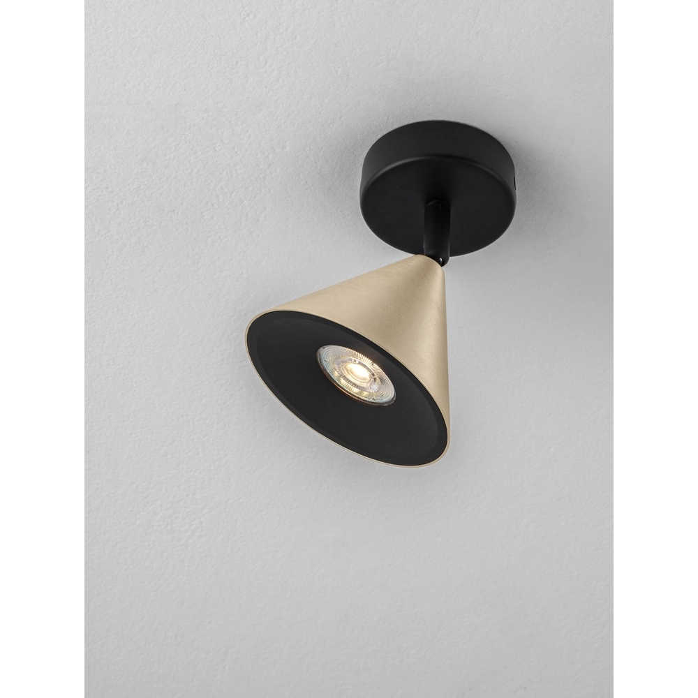 Deckenlampe Conico schwarz mit gold Lyora 5212017475350