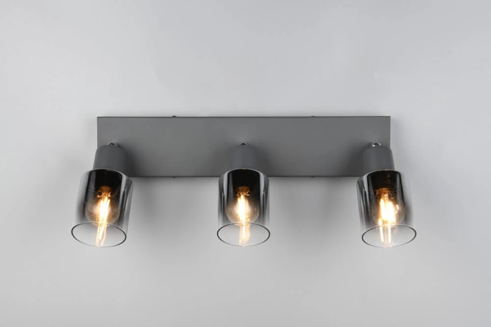 Deckenleuchte mit 3 Leuchten Cadiz Schwarz Trio 4017807615777