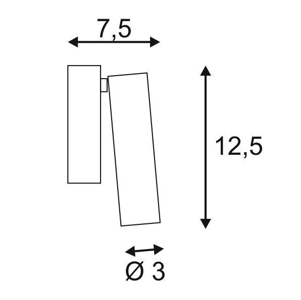 LED-Wandleuchte Karpo schwarz SLV 4024163166751