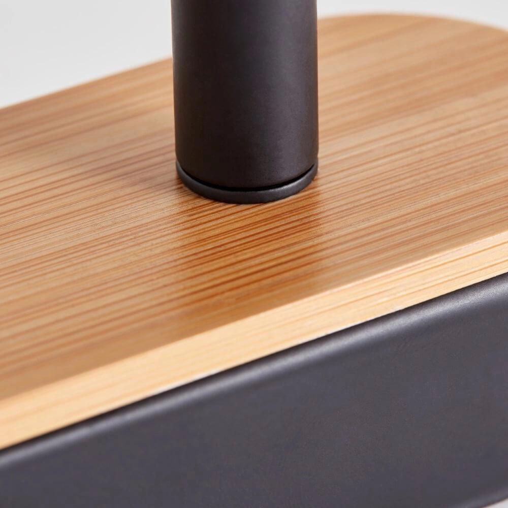 Deckenleuchte Niels schwarz mit Holz Brilliant 4004353410208