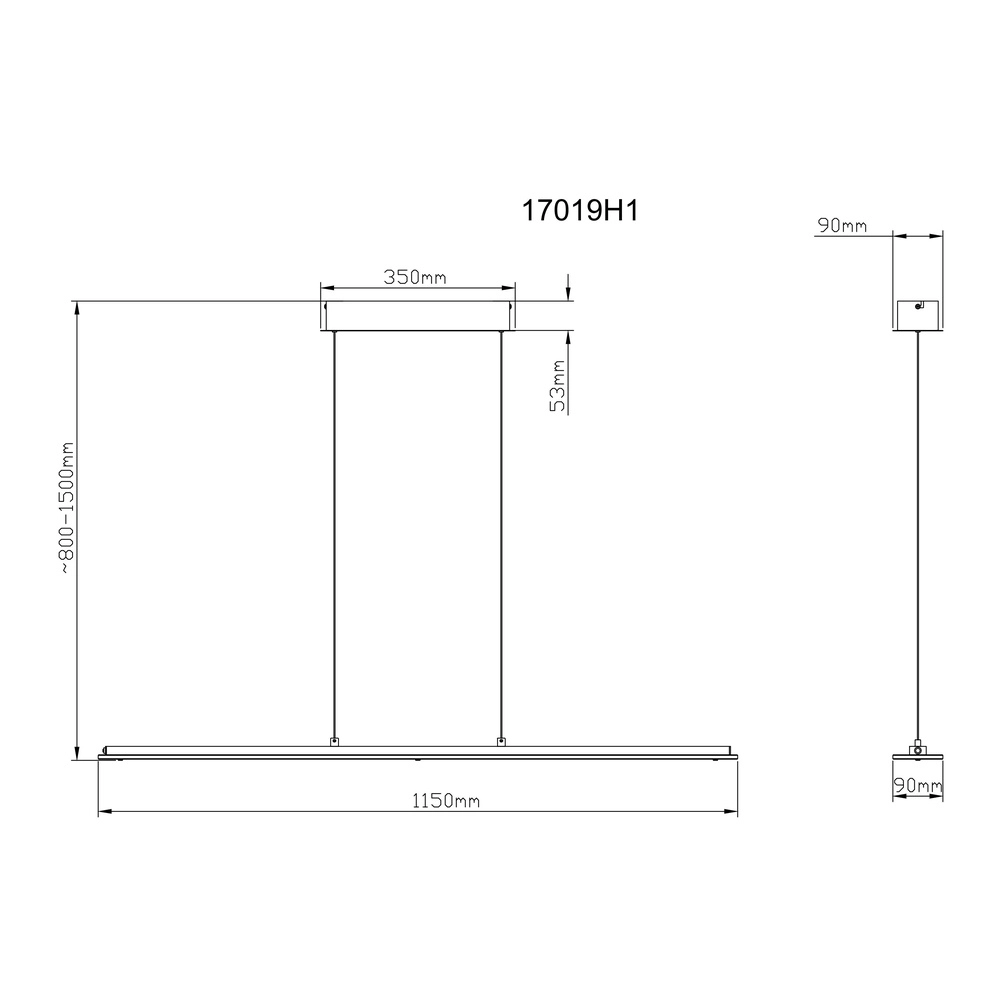 Pendellampe Novak Nickel 115cm Globo 9007371589029