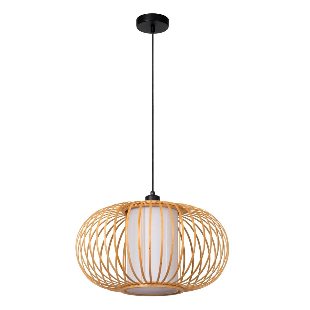 Pendellampe Thuline Ø 45 cm Holzoptik
