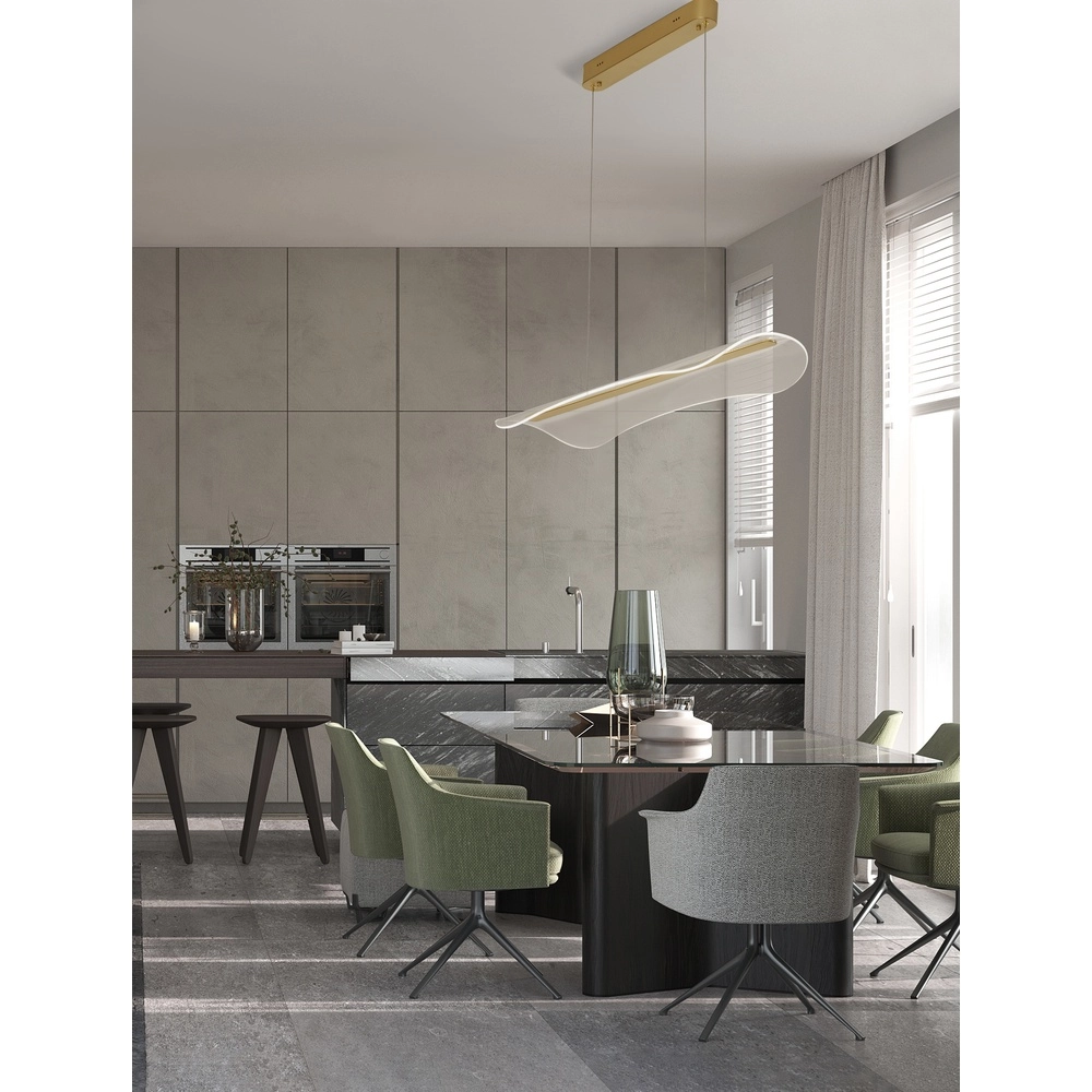 Pendelleuchte Agos gold mit Kunststoff schmal Lyora 5212017439345