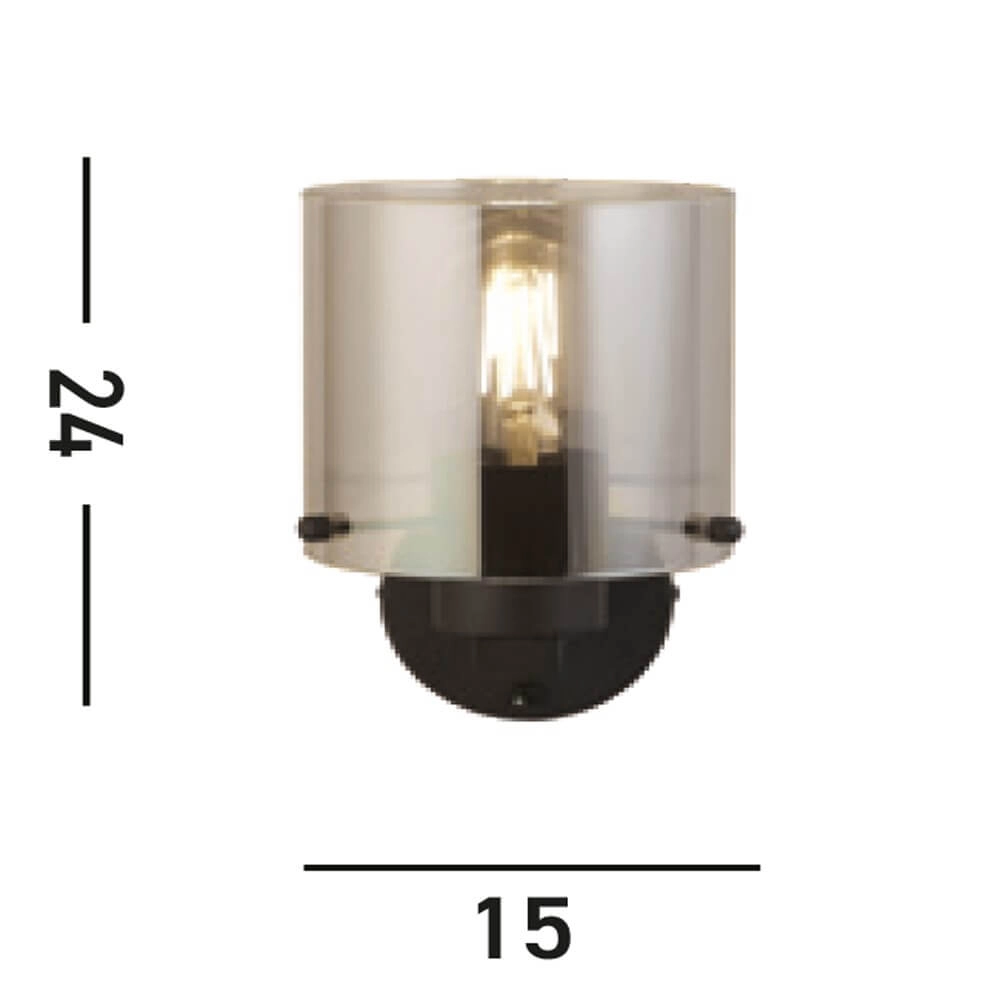 Schwarze Wandleuchte Sweden Entwurf Searchlight 5053423272016