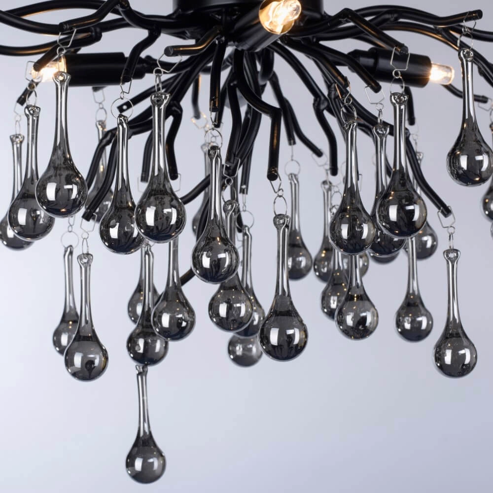 Kronleuchter Icicle schwarz 60cm Paul Neuhaus 4012248377574