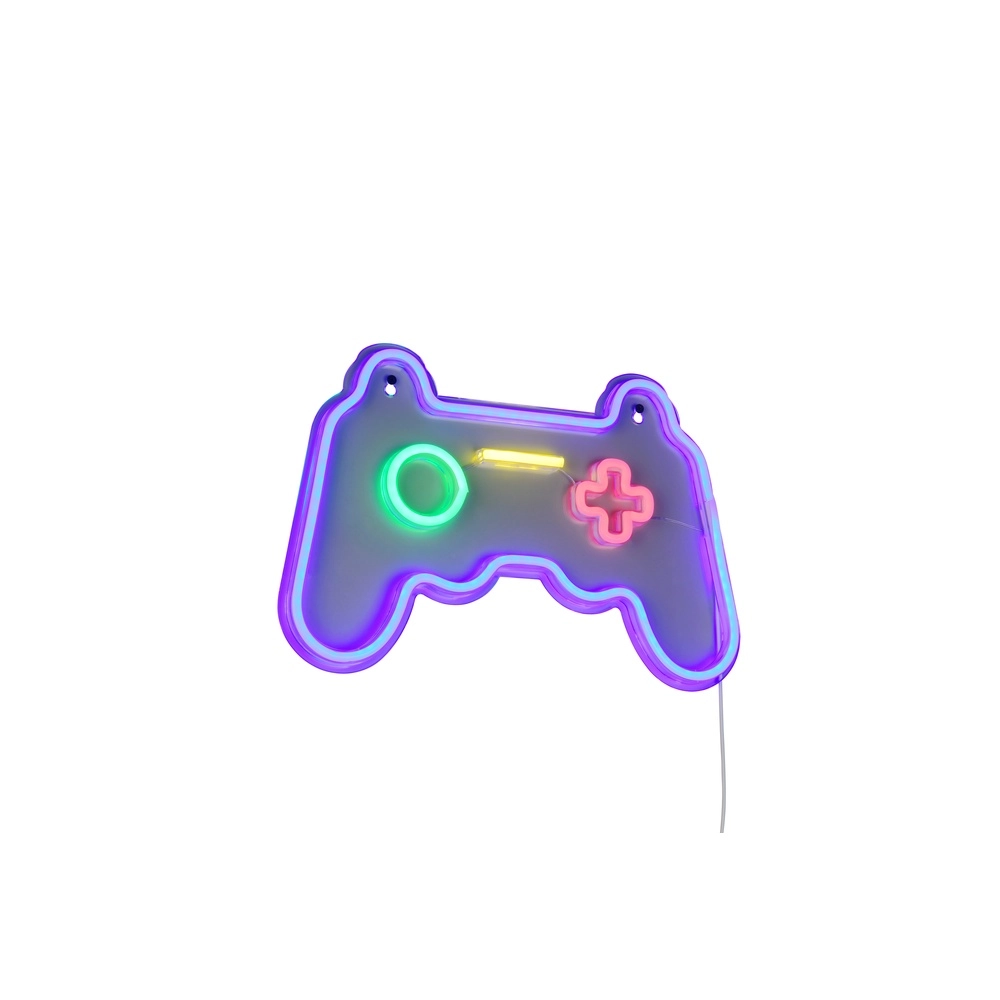 Neon-Wandleuchte Gamer lila