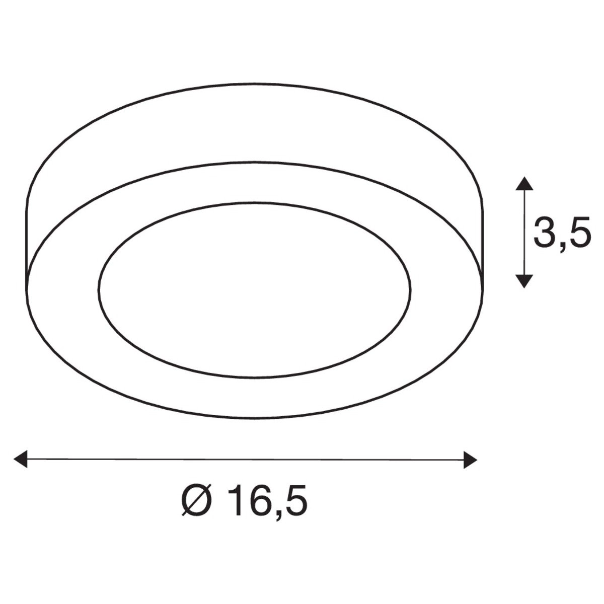 Ø 16,5 cm Deckenleuchte Senser 4000K SLV 4024163248518
