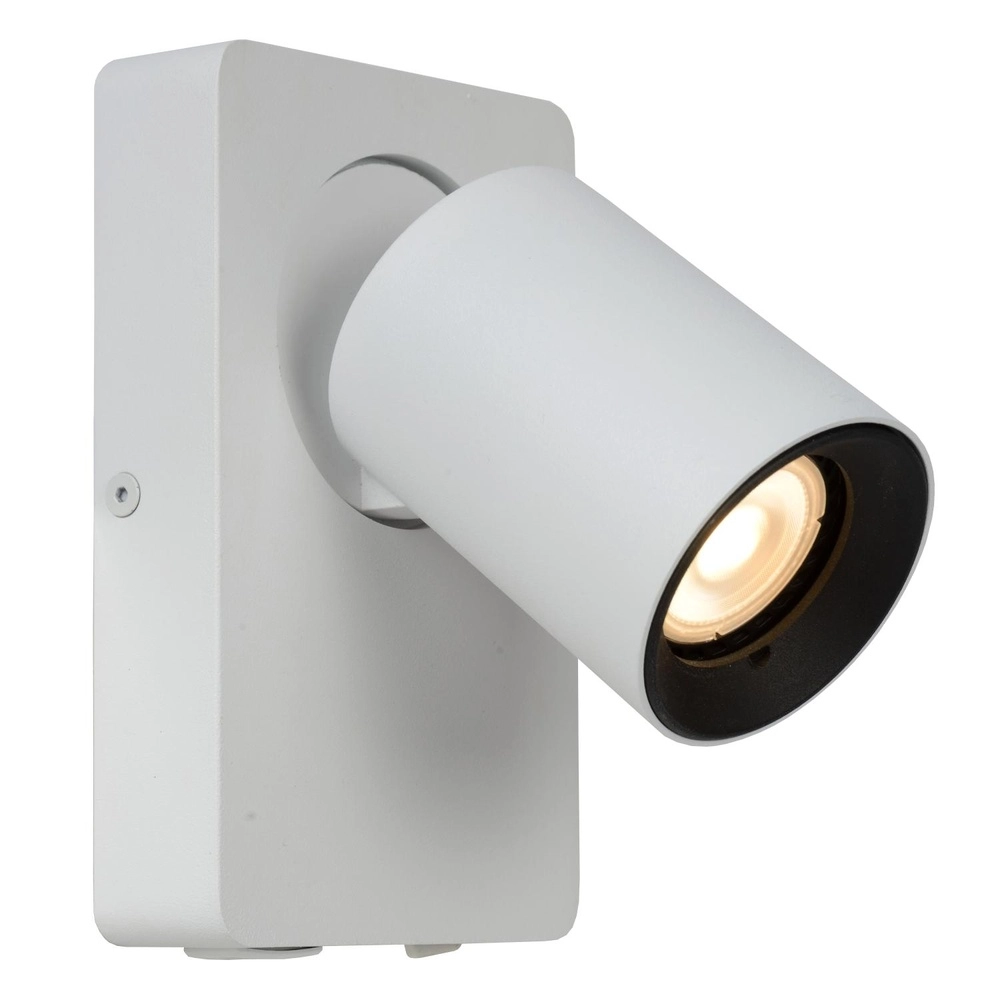 Nachttischlampe Nigel mit USB-Ladepunkt weiß Lucide 5411212092748
