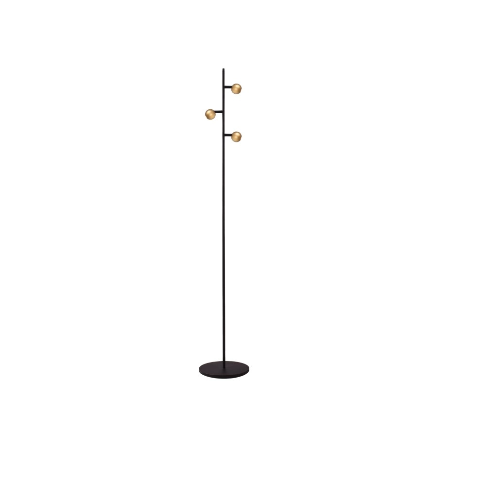 3-Licht Stehlampe Talana Schwarz mit Gold Masterlight 8718121359267