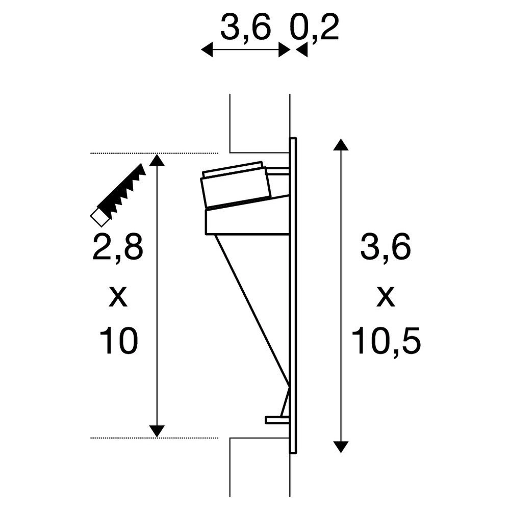 Wandeinbauleuchte Notapo S SLV 4024163231718