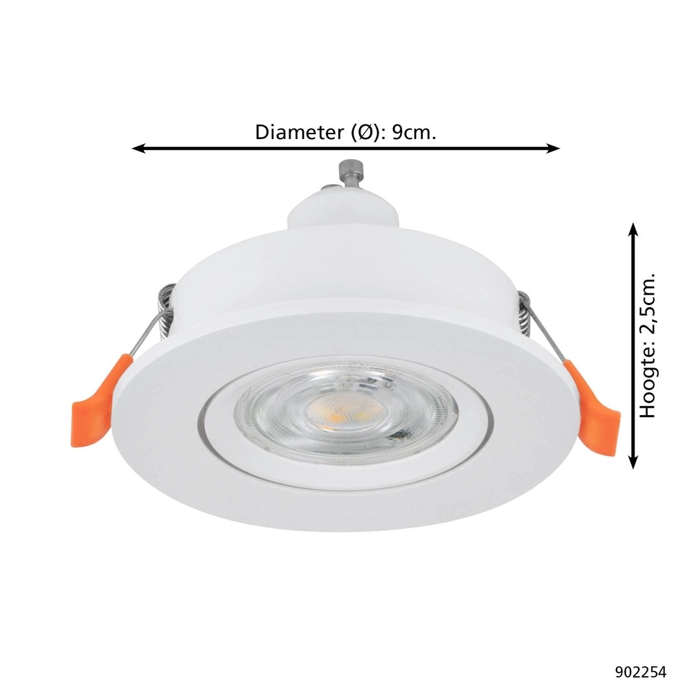 Einbaustrahler Barranco weiß Ø 9cm - 4,5W - 4000K Eglo 9008606359332
