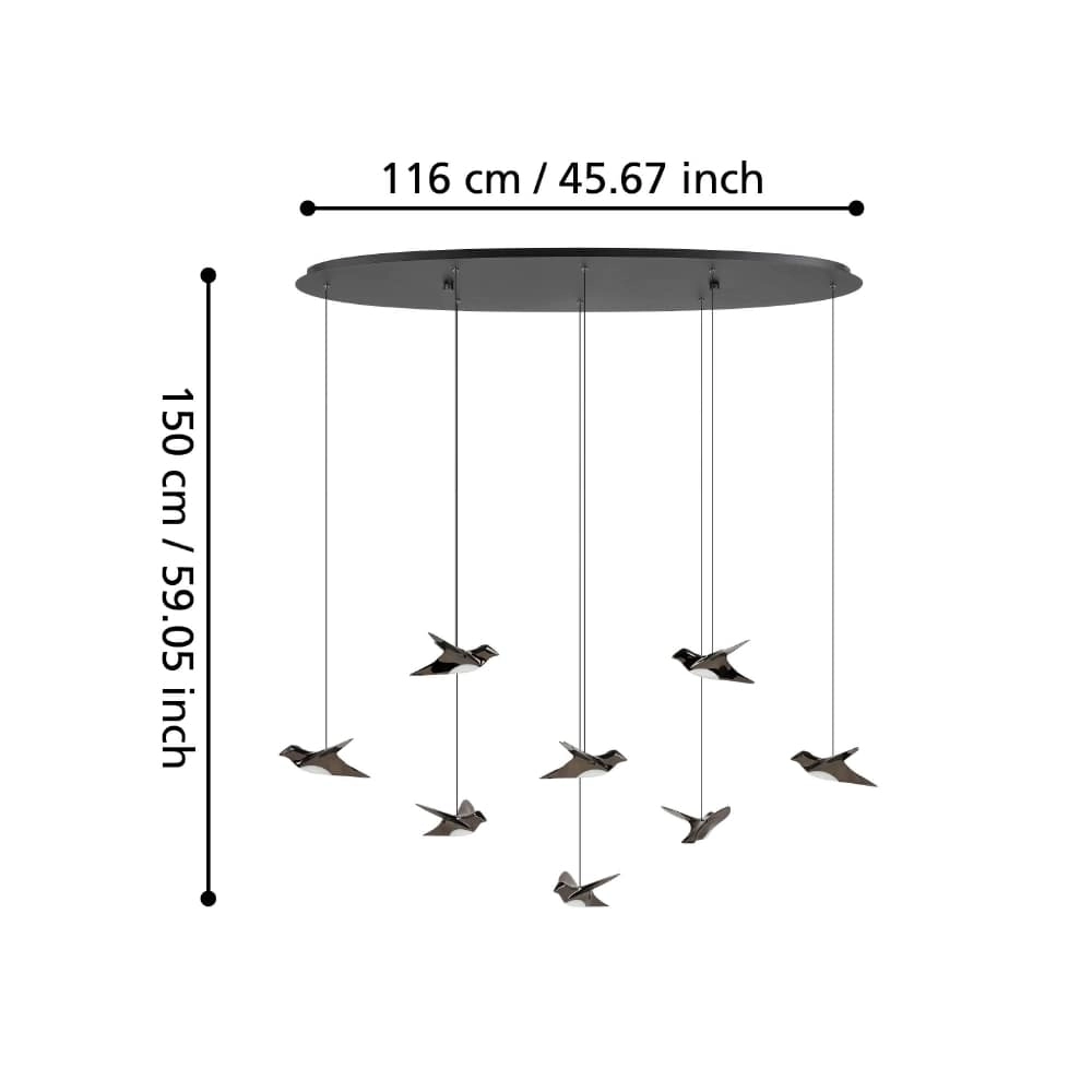 Hängelampe Vögel Paratebueno 116cm Stars of Light 9008606221196
