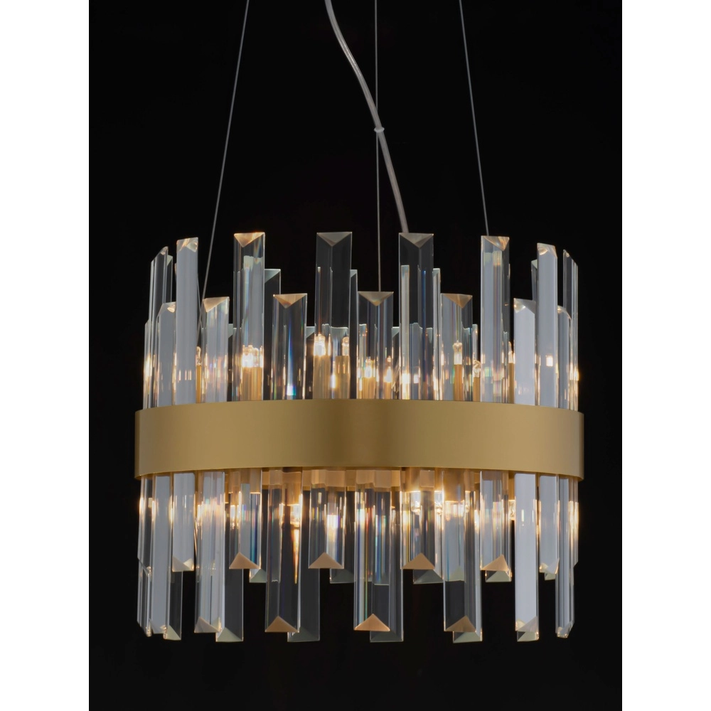 Goldene Pendellampe Crown Ø 35cm Lyora 5212017433954