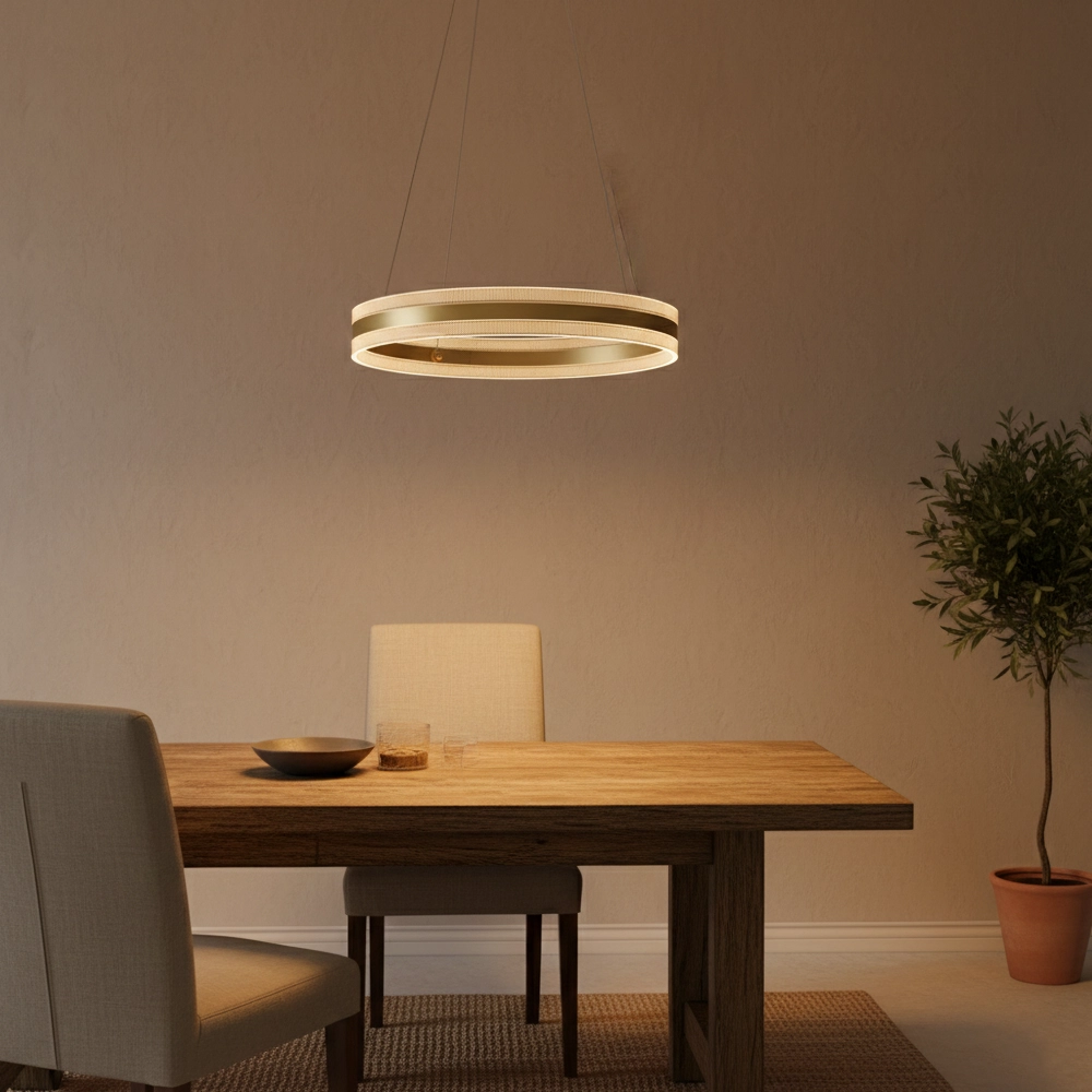 Pendelleuchte Agos Design gold Ø 60cm Lyora 5212017439352