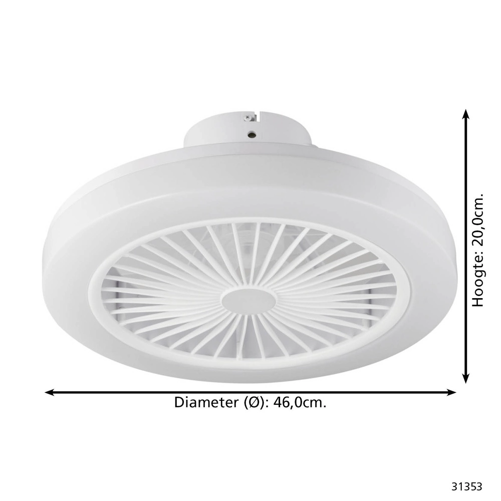 LED-Lüfter Ortona Ø 46cm Eglo 9002759313531