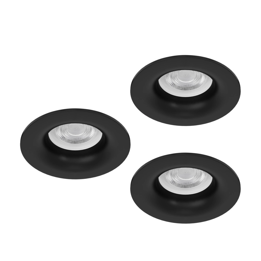Set mit 3 Einbaustrahlern Salabate schwarz Ø 8,8cm IP65 Eglo 9008606358892