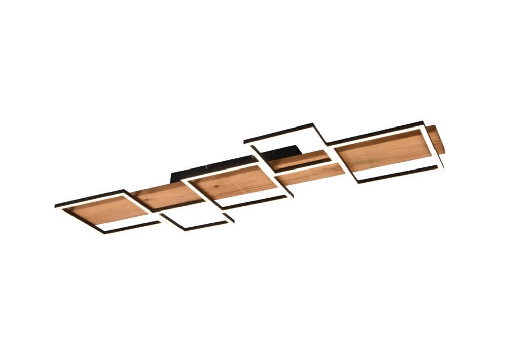 LED-Deckenleuchte aus Holz Harper 5-Licht Trio 4017807524987