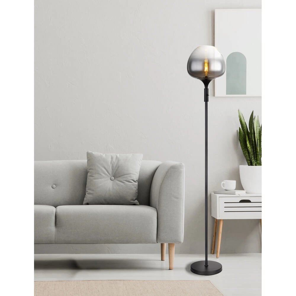 Schwarze Stehleuchte Maxy Einzel Ø 29cm Globo 9007371445738