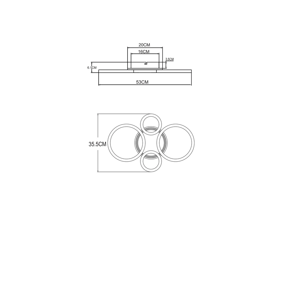 Design-Deckenlampe Loretta Kaffeebraun Globo 9007371590025