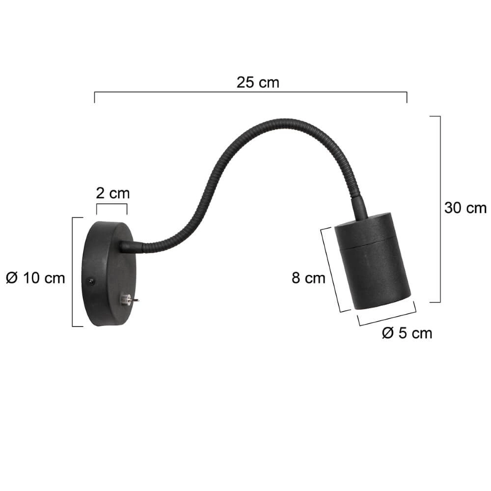 Nachttischlampe flexibel Upround Schwarz Steinhauer 8712746161373
