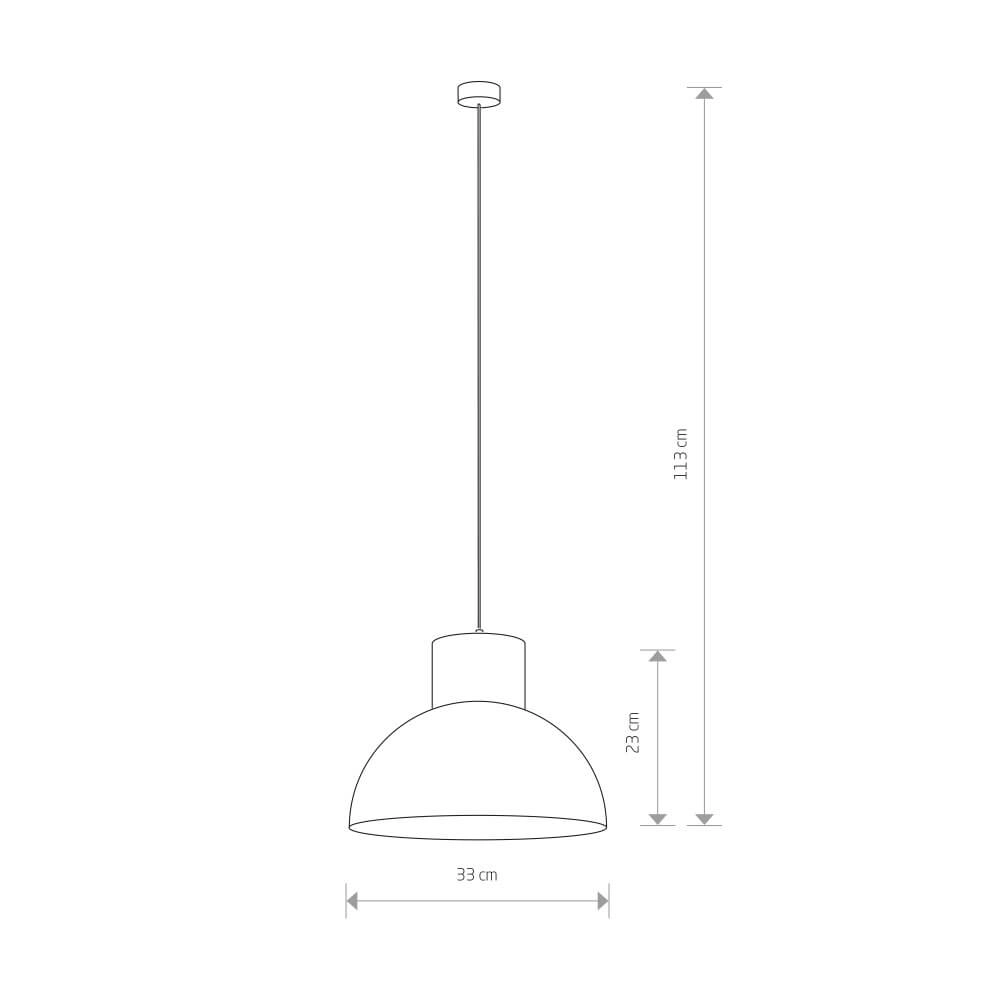 Weiße Hängelampe Works Ø 33cm Lyora 5903139661294