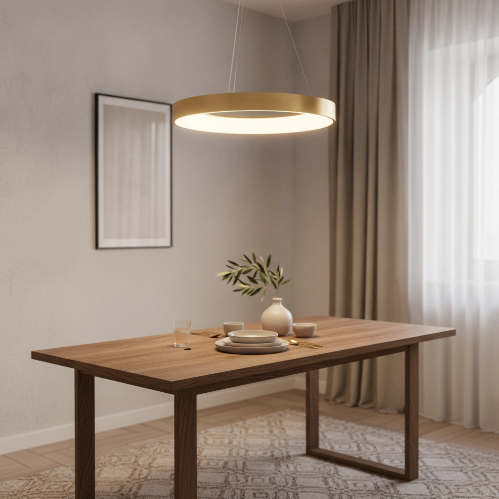 Pendelleuchte Rando Thin gold Ø 60cm