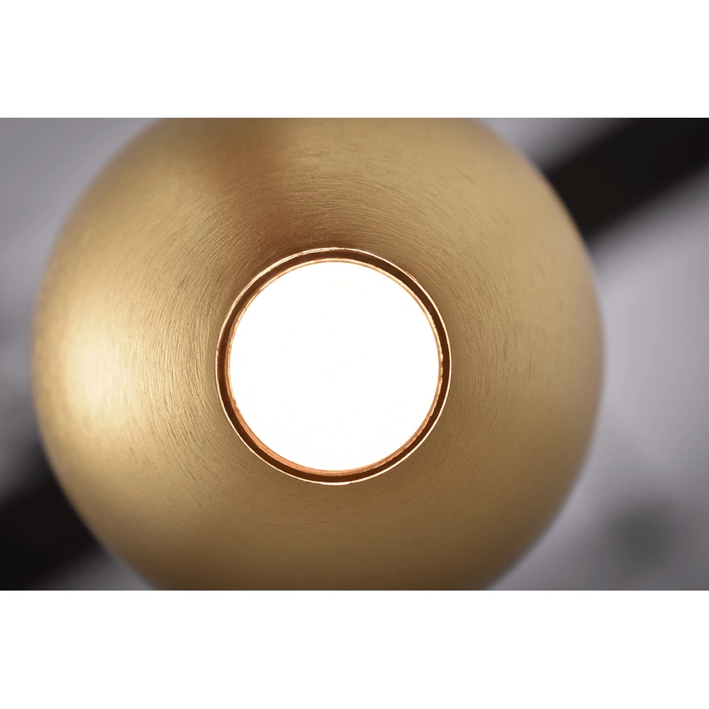 3-Licht Pendellampe Talana schwarz mit goldenem Ø 17 cm DTW Masterlight 8718121348629