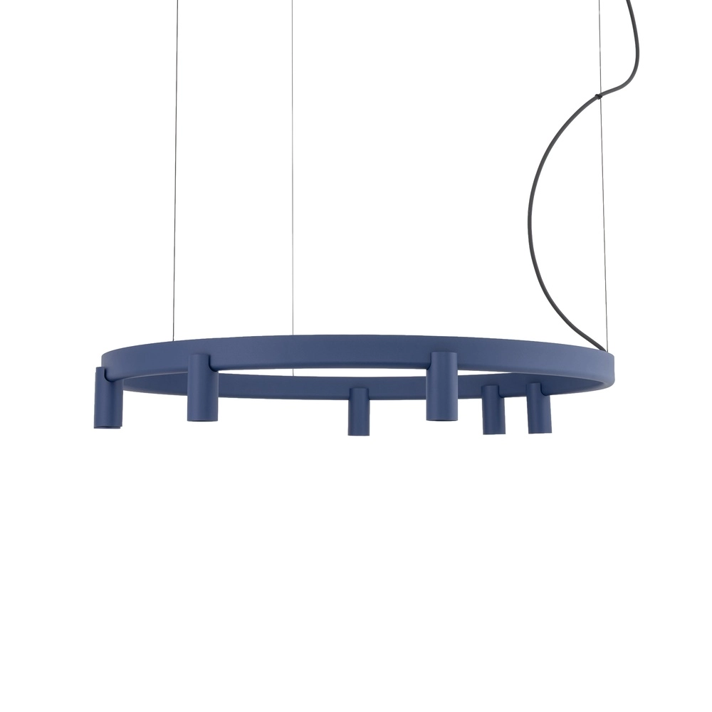 Design-Pendellampe Fourty marineblau Ø 80cm Lyora 5903139122832