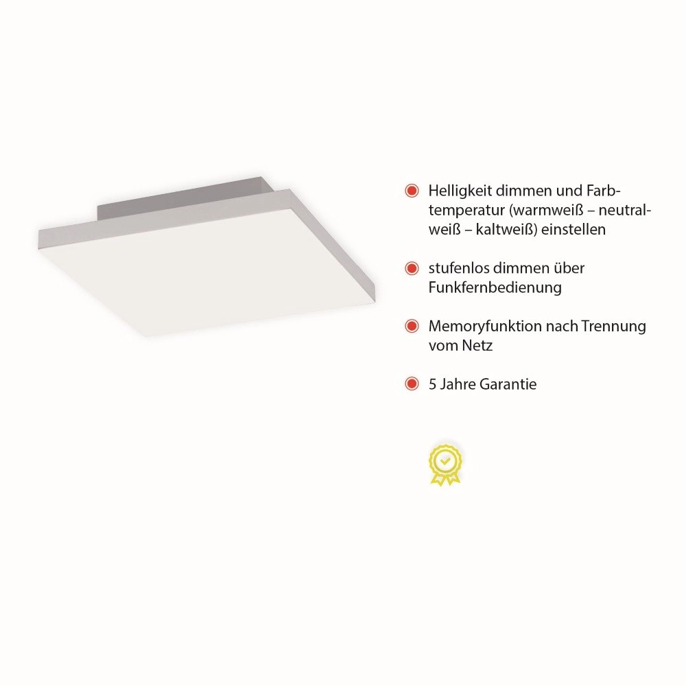 LED-Panel Canvas 17 W – 2700–5000 K – 30 cm weiß Just Light 4043689967383