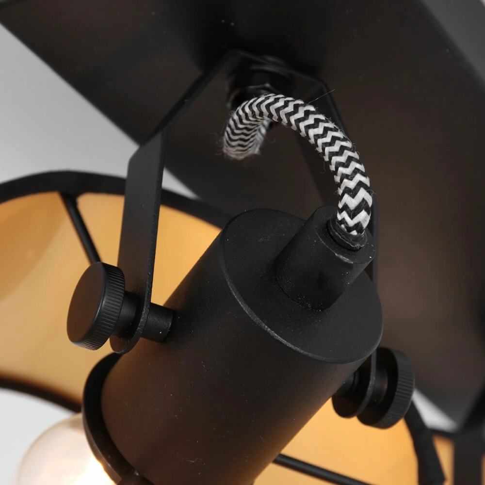 Schwarze Deckenlampe Ornoir 2-flammig Steinhauer 8712746151411