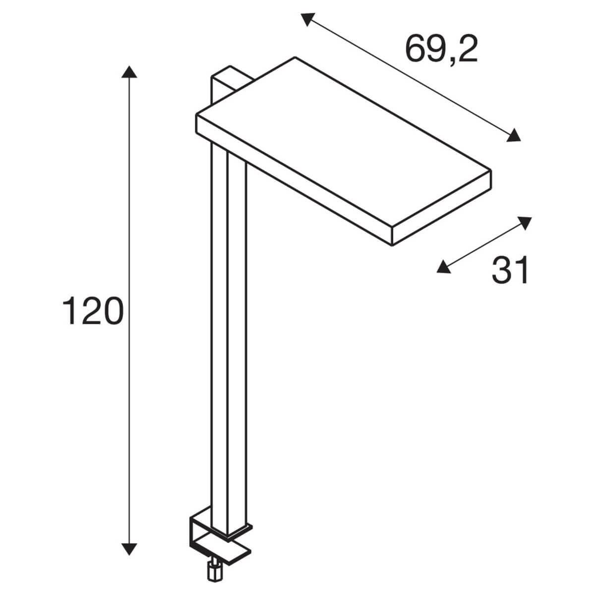 LED-Schreibtischlampe Worklight 120cm weiß SLV 4024163254601