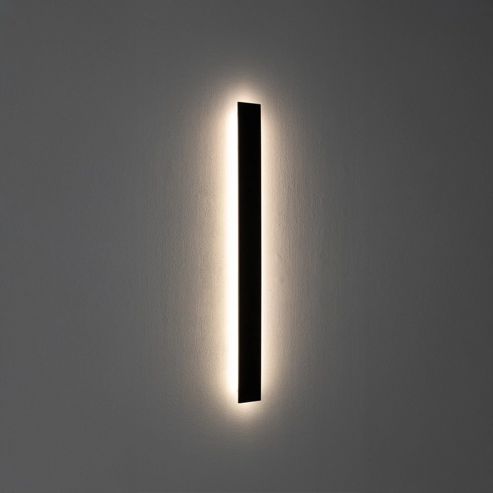 Moderne Wandlampe Comma Led Schwarz 78 cm Lyora 5903139118767